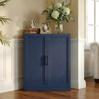 Mobile ad Angolo Dovelina con Ripiani Regolabili Credenza Buffet Vetrinetta Vino Mobile da Cucina e Sala da Pranzo con Ante in Legno - 31H x 31W, 36H x 31W