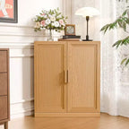 Mobile ad Angolo Dovelina con Ripiani Regolabili Credenza Buffet Vetrinetta Vino Mobile da Cucina e Sala da Pranzo con Ante in Legno - 31H x 31W, 36H x 31W