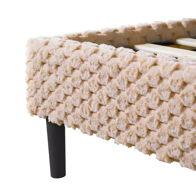 Telaio letto imbottito Queen/King Size con morbida testiera, struttura letto a piattaforma in legno per camera da letto - ModernLuxe