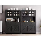 Mobile dispensa da cucina da 63 pollici con cassetti, credenza con mobiletto, supporto per microonde, ripiani regolabili, mobiletto dispensa alto indipendente per sala da pranzo