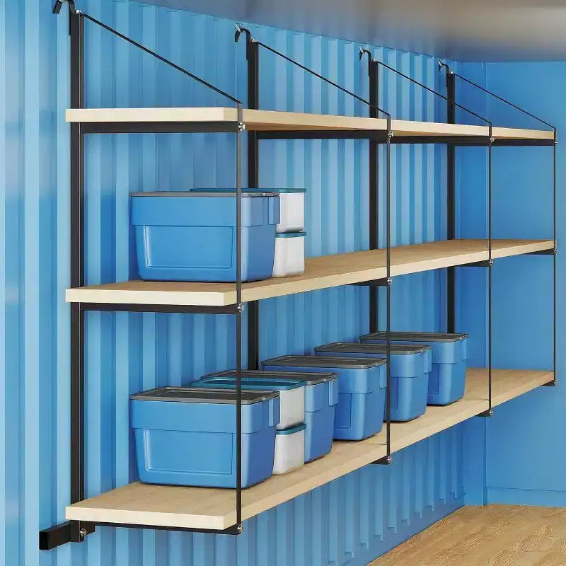 COZONY Robusto Ripiano a 3 Livelli per Container in Acciaio, 22x60, Capacità 499 kg, Scaffale Sospeso per Container e Garage