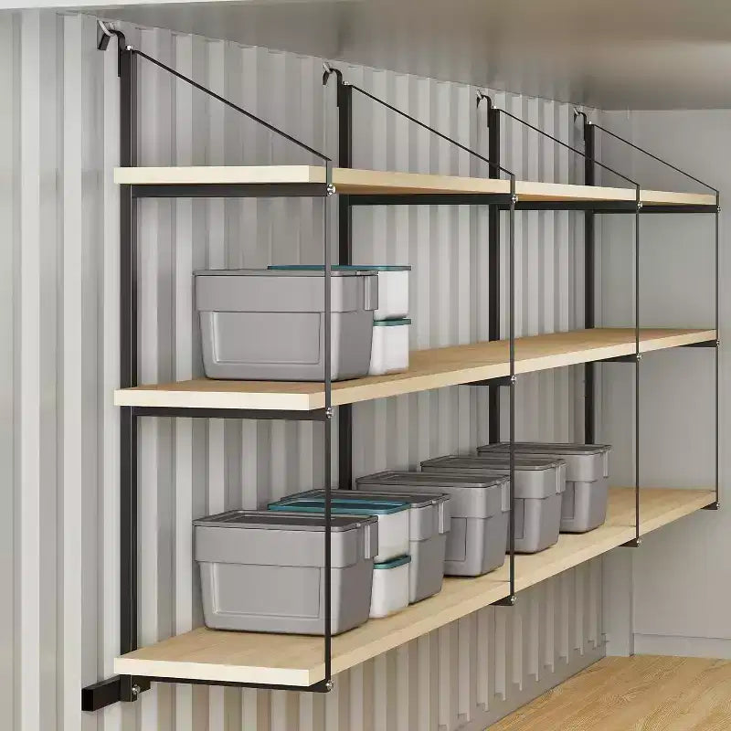 COZONY Robusto Ripiano a 3 Livelli per Container in Acciaio, 22x60, Capacità 499 kg, Scaffale Sospeso per Container e Garage