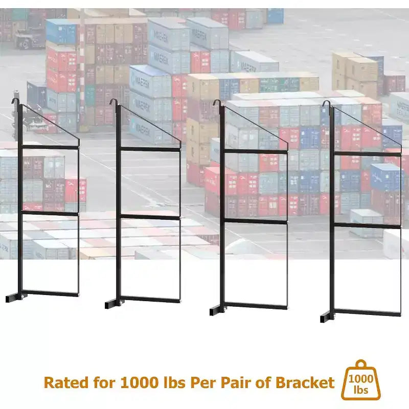 COZONY Robusto Ripiano a 3 Livelli per Container in Acciaio, 22x60, Capacità 499 kg, Scaffale Sospeso per Container e Garage
