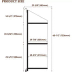 COZONY Robusto Ripiano a 3 Livelli per Container in Acciaio, 22x60, Capacità 499 kg, Scaffale Sospeso per Container e Garage