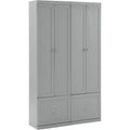 HomeStock 74 in H and 12.5 in.W Metal Utility Storage Cabinets with 2 -Doors and 3 Shelves