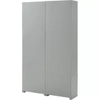 HomeStock Armadietti multiuso in metallo da 74 pollici (188 cm) H e 12,5 pollici (31,75 cm) L con 2 ante e 3 ripiani