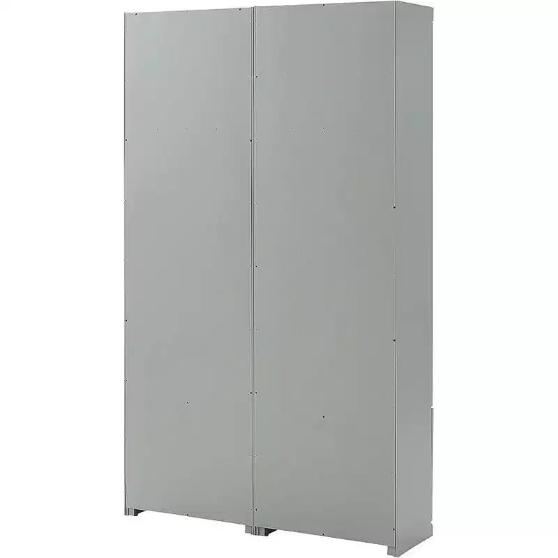 HomeStock Armadietti multiuso in metallo da 74 pollici (188 cm) H e 12,5 pollici (31,75 cm) L con 2 ante e 3 ripiani
