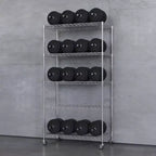 Scaffale a 5 livelli con ruote, scaffalatura metallica da garage, scaffale regolabile per dispensa, scaffalatura commerciale