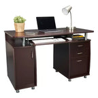 Okak 47.5IN Scrivanie Moderne per Ufficio Domestico, Scrivania per Computer con 3 Cassetti e 1 Anta Armadio, Scrivania per Soggiorno, Studio