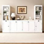 Mobile credenza a 4 ante, buffet contenitore moderno per sala da pranzo, soggiorno e ufficio, ampio spazio di archiviazione