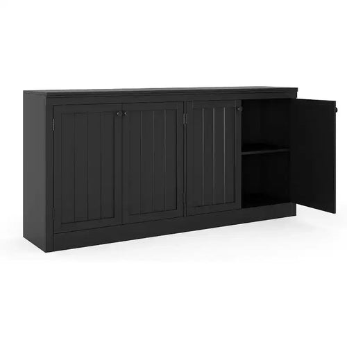 Bahut à 4 portes, Buffet de rangement moderne pour la salle à manger, le salon et le bureau, Grand espace de rangement