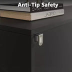 Mobile credenza a 4 ante, buffet contenitore moderno per sala da pranzo, soggiorno e ufficio, ampio spazio di archiviazione