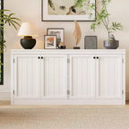 Mobile credenza a 4 ante, buffet contenitore moderno per sala da pranzo, soggiorno e ufficio, ampio spazio di archiviazione