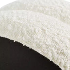 Pouf poggiapiedi rotondo in bouclé GDFStudio Rattler 18.5