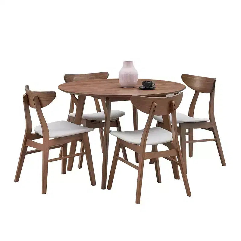 Okak 42IN Tavolo da pranzo moderno salvaspazio per 2-4 persone, Tavolo rotondo, Tavolo da cucina per soggiorno, Sala da pranzo