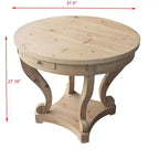 Okak 55IN Tavolo da pranzo rotondo vintage per 6 persone, tavolo da cucina con piano spesso, tavolo da pranzo per sala da pranzo, soggiorno