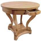 Okak 55IN Tavolo da pranzo rotondo vintage per 6 persone, tavolo da cucina con piano spesso, tavolo da pranzo per sala da pranzo, soggiorno