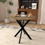 Okak 31.5IN Tavolo da pranzo rotondo moderno per 2-4 persone, tavolo da cucina con gambe in metallo, tavolo rotondo per sala da pranzo, soggiorno