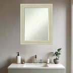 Specchio da parete per bagno Amanti Art Oliver con cornice in legno a mezzo bisello