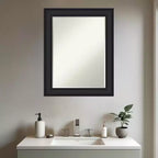 Specchio da parete per bagno Amanti Art Oliver con cornice in legno a mezzo bisello