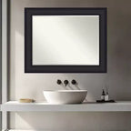 Specchio da parete per bagno Amanti Art Oliver con cornice in legno a mezzo bisello