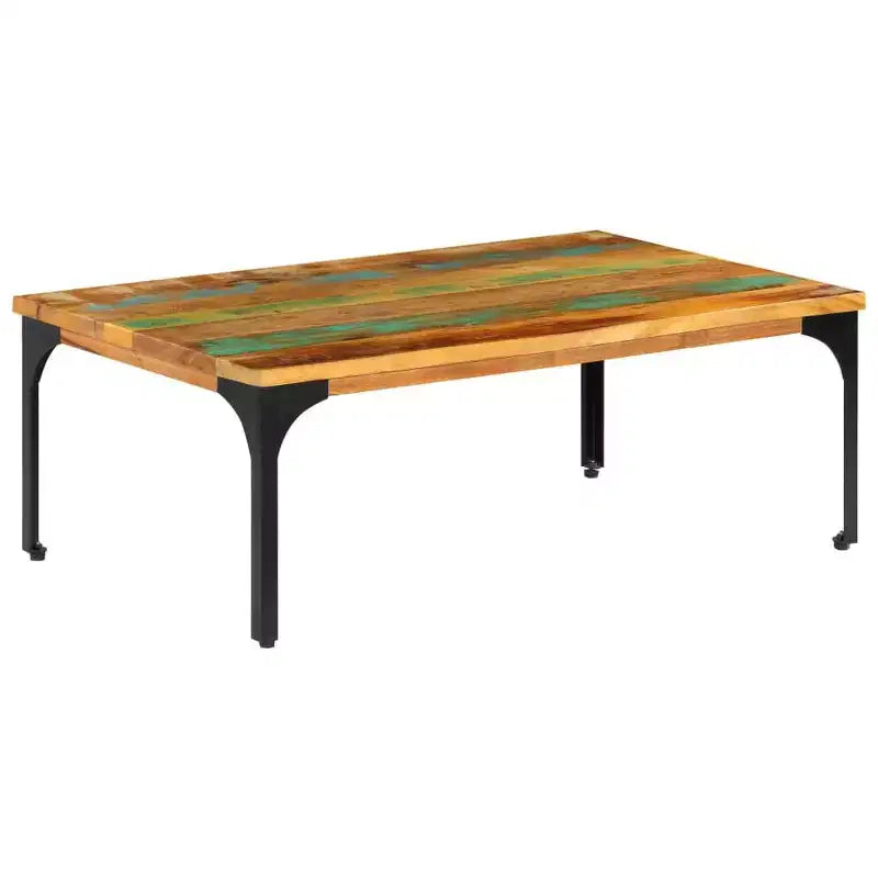 vidaXL Tavolino da caffè in legno massello di recupero multicolore 100x60x35 cm - 60 cm in legno massello di recupero