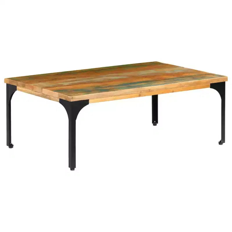 vidaXL Tavolino da caffè in legno massello di recupero multicolore 100x60x35 cm - 60 cm in legno massello di recupero