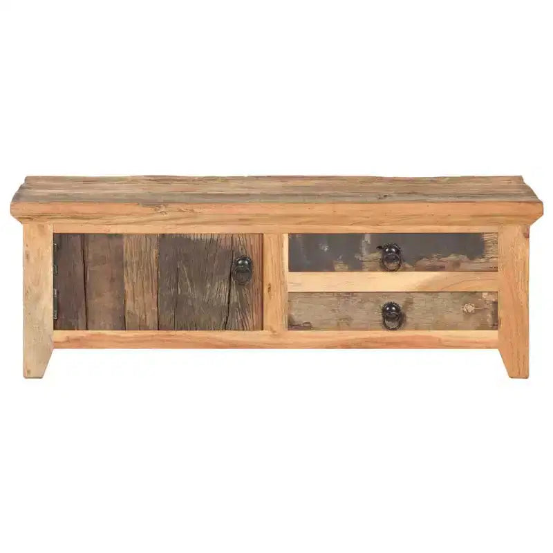 vidaXL Tavolino da caffè legno massello di recupero e legno massello di acacia, Colore naturale