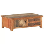 vidaXL Tavolino da caffè legno massello di recupero e legno massello di acacia, Colore naturale