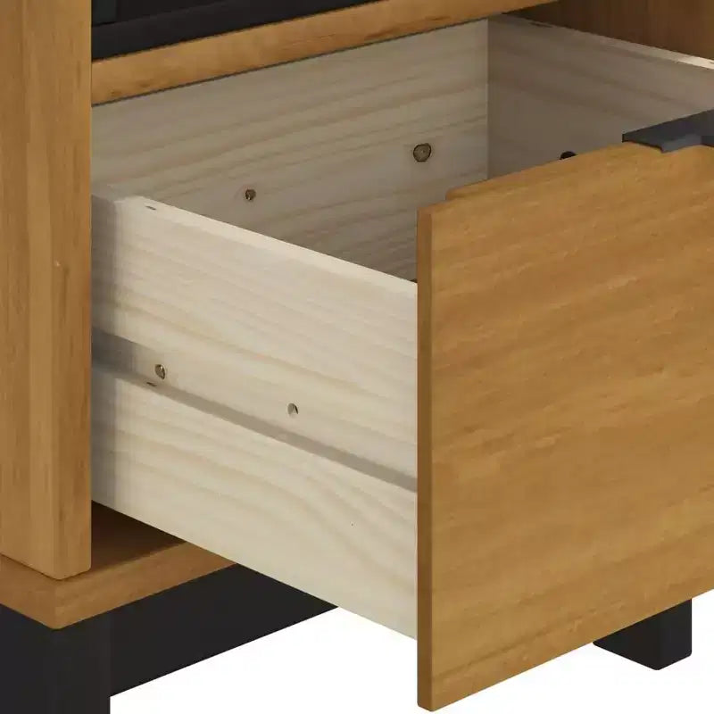vidaXL Comodino FLAM 40x35x50 cm Legno massello di pino