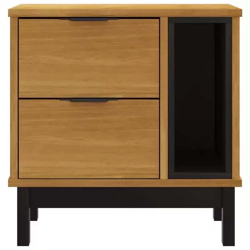 vidaXL Comodino FLAM 49x35x50 cm in Legno Massello di Pino