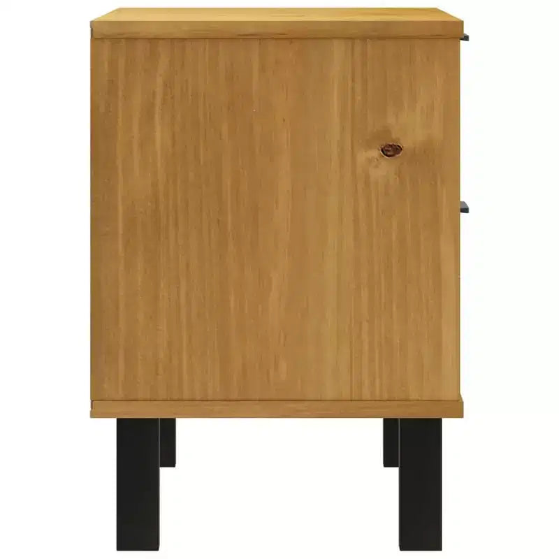 vidaXL Comodino FLAM 49x35x50 cm in Legno Massello di Pino