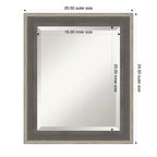 Specchio da parete per bagno Amanti Art Cottage con cornice in legno smussata