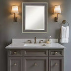 Specchio da parete per bagno Amanti Art Cottage con cornice in legno smussata
