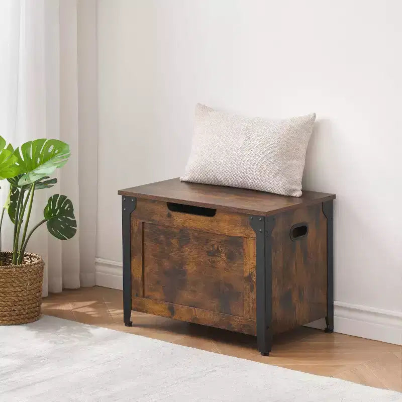 Panca Contenitore con Coperchio, Baule Portagiochi con Cerniera di Sicurezza per la Stanza dei Bambini e la Camera da Letto