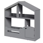 COZONY Scaffale a 2 livelli per libri per bambini e contenitore portaoggetti per giocattoli con luce a sensore di movimento, Libreria in legno per sale giochi, aule e camerette per bambini