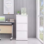 COZONY Cassettiera Portadocumenti a 3 Cassetti con Serratura, Mobile Verticale in Metallo per Ufficio Domestico