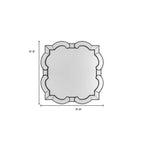 HomeRoots Specchio da parete con cornice in vetro smerlato trasparente 32