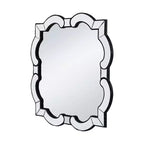 HomeRoots Specchio da parete con cornice in vetro smerlato trasparente 32