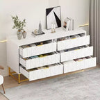 Comodini moderni Cassettiera in tessuto a 6 cassetti, Cassettiera compatta per camera da letto, Comodino stretto