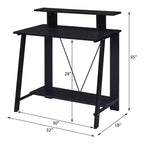Okak 39IN Scrivania Moderna Regolabile con Supporto Monitor, Scrivania Computer con Ripiano Inferiore, Scrivania per Ufficio per Soggiorno, Camera da Letto, Studio