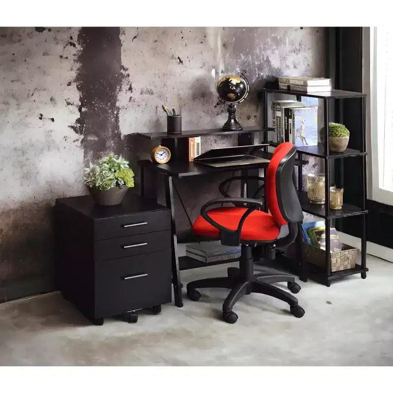 Okak 39IN Scrivania Moderna Regolabile con Supporto Monitor, Scrivania Computer con Ripiano Inferiore, Scrivania per Ufficio per Soggiorno, Camera da Letto, Studio