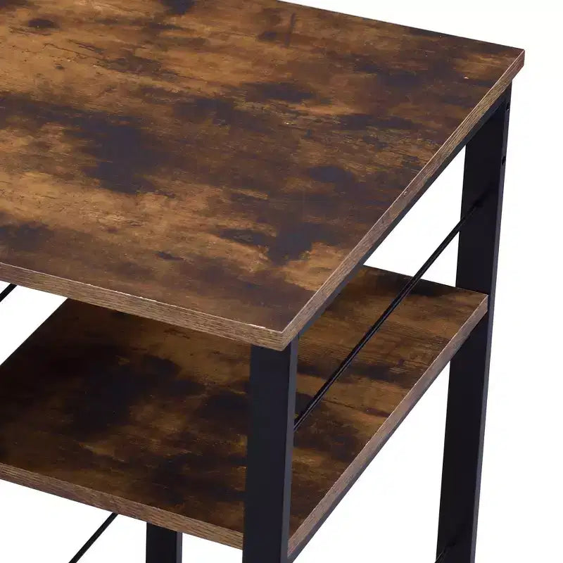 Scrivania da ufficio Okak 47IN dal design minimalista con 2 ripiani, scrivania con struttura in metallo rinforzato, scrivania per computer per camera da letto, soggiorno, studio
