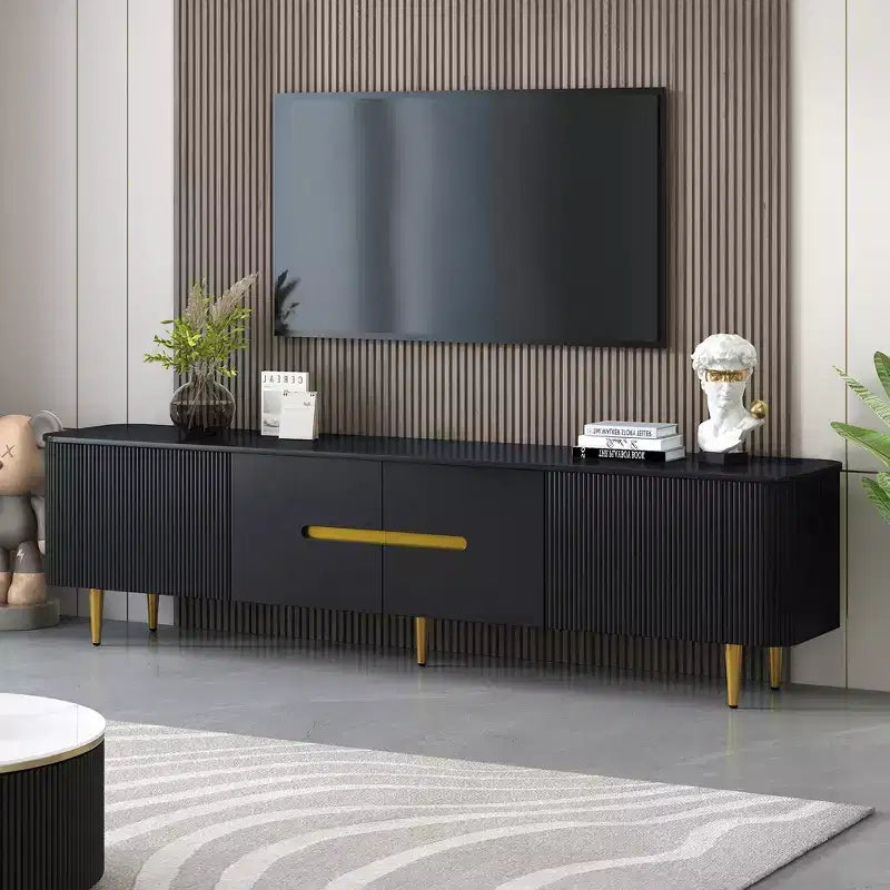 78 Modern Fluted TV Stand for 65/70/75/80 inch TV,Entertainment Center with Storage Low Profile TV and Media Console for Living Room,Cord Management