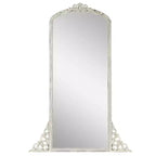 HomeRoots 67 Specchio a figura intera con cornice in legno massello bianco