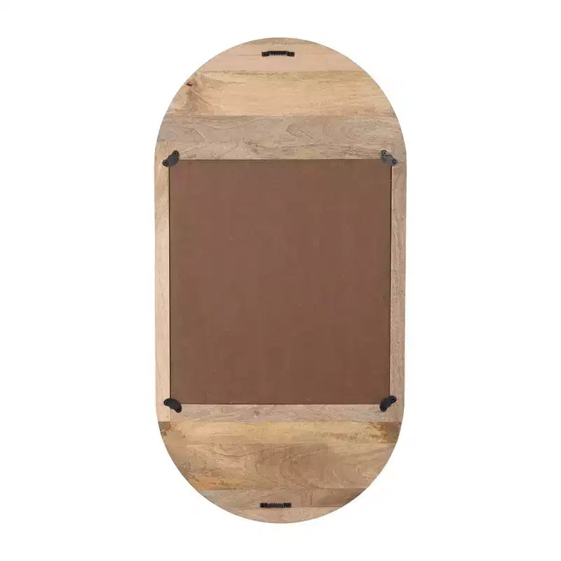 Specchio da parete in legno boho - Cornice marrone artigianale - Accento decorativo rustico per la casa, l'ufficio, la camera da letto e il soggiorno - 1 marrone