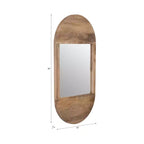 Specchio da parete in legno boho - Cornice marrone artigianale - Accento decorativo rustico per la casa, l'ufficio, la camera da letto e il soggiorno - 1 marrone