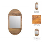 Specchio da parete in legno boho - Cornice marrone artigianale - Accento decorativo rustico per la casa, l'ufficio, la camera da letto e il soggiorno - 1 marrone