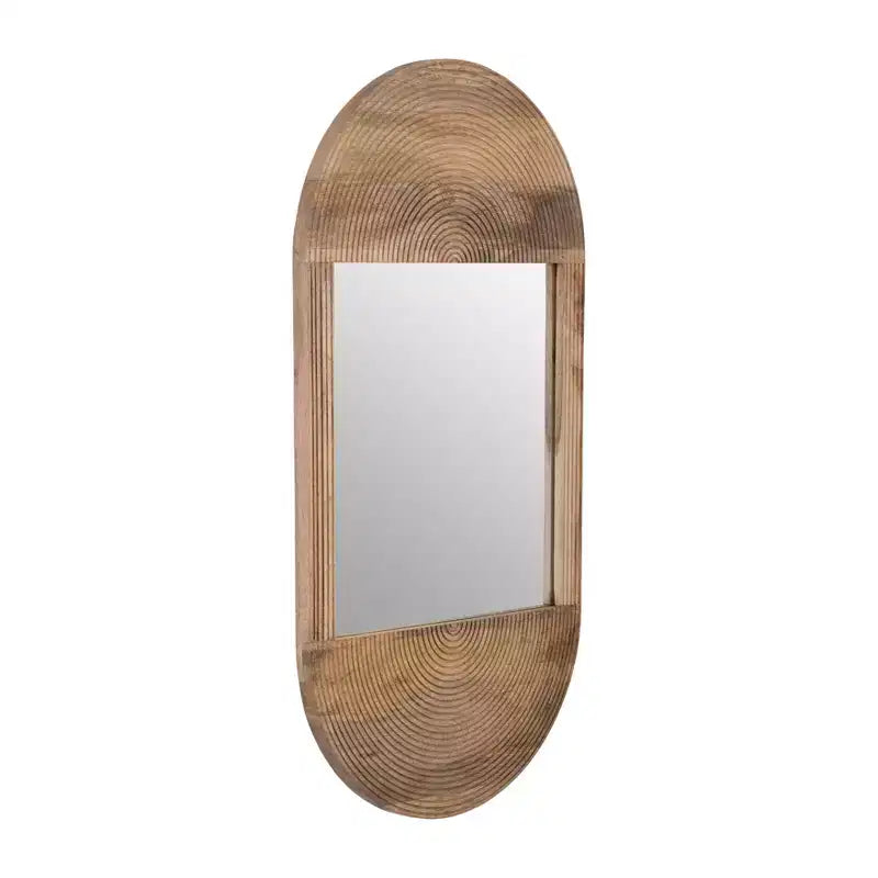 Specchio da parete in legno boho - Cornice marrone artigianale - Accento decorativo rustico per la casa, l'ufficio, la camera da letto e il soggiorno - 1 marrone