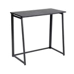 Scrivania pieghevole FurnitureR per ufficio domestico, tavolo pieghevole da 80 cm, scrivania salvaspazio per computer e studio, postazione di lavoro compatta per piccoli spazi, nero